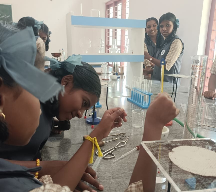 Students solving science problems